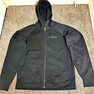 Patagonia Softshell Hooded Sweatshirt w/ thumb holes - Men’s Size Small - EUC!